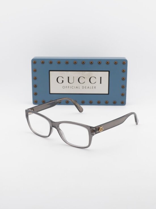 Gucci GG0716O 003 Rectangle Eyeglasses 53mm - Grey main image 9
